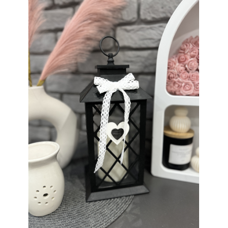 Lampion led czarny